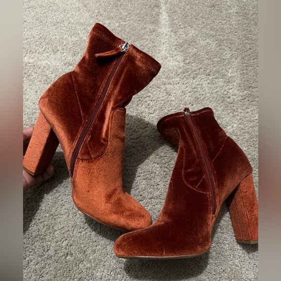 crush velvet orange edit Steve madden booties - Picture 3 of 10